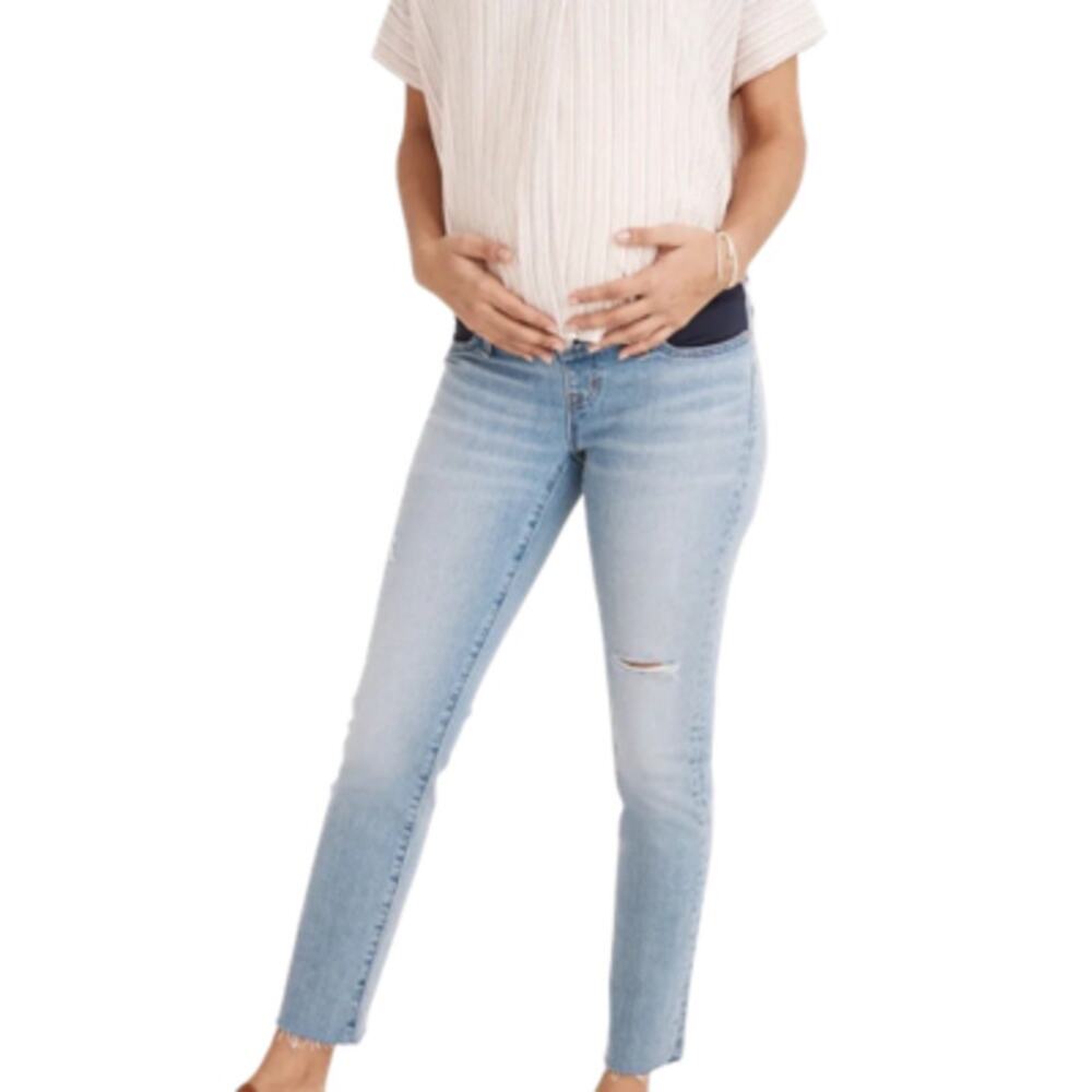Madewell Maternity Side-Panel Perfect Vintage Jeans Coffey Wash Blue Size 26